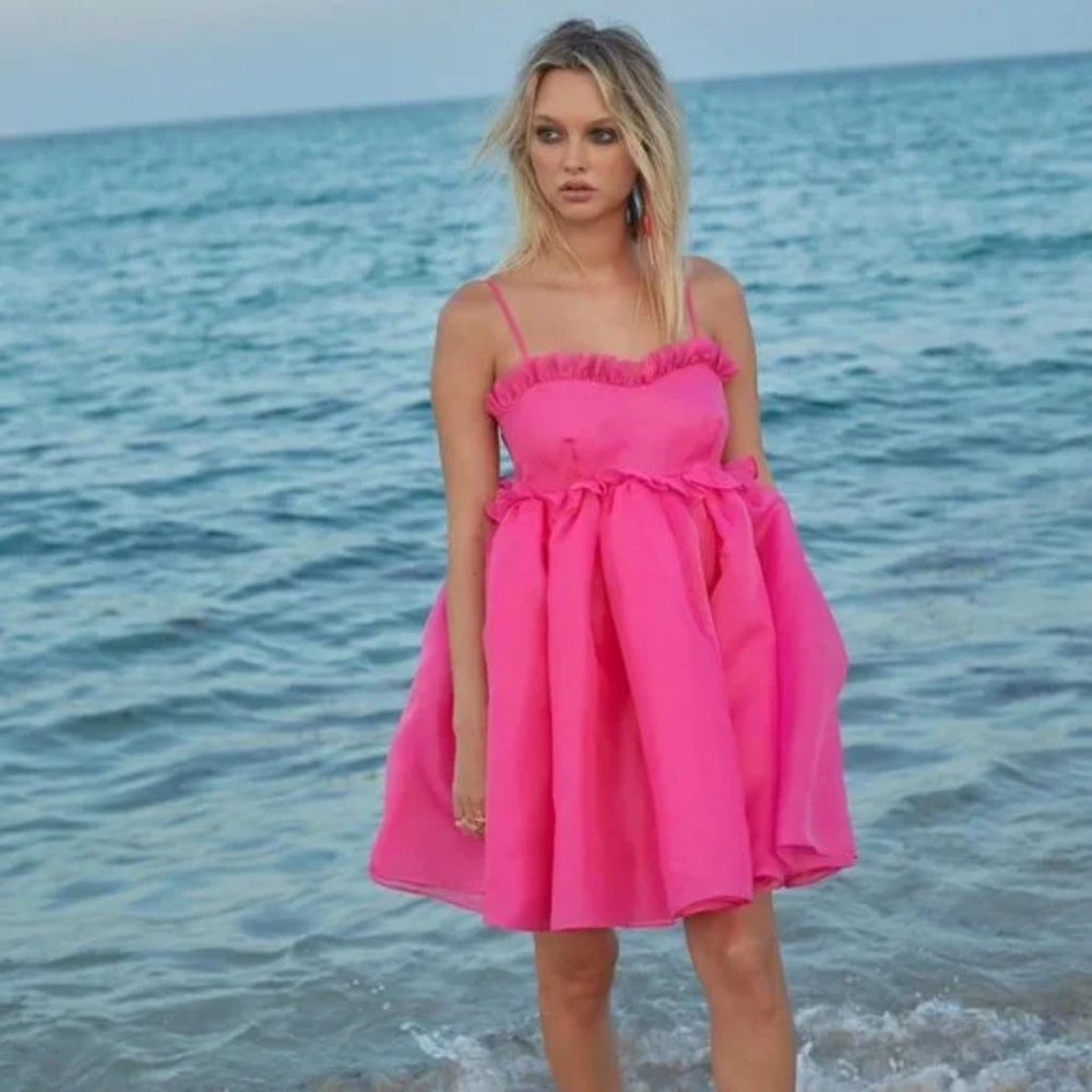 Selkie Pink Ruffled Dress